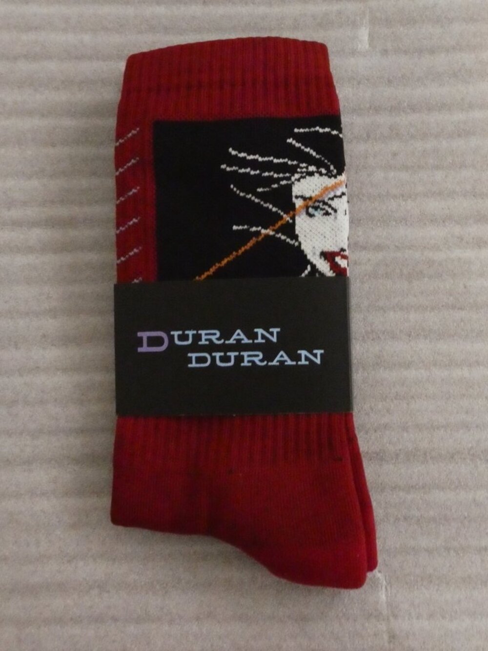 Duran Duran Rio Burgundy Crew Socks - NWT